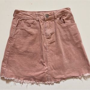 brandy melville pink corduroy skirt